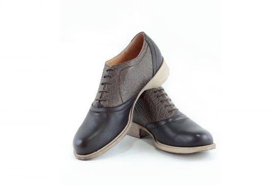 Women Leather Oxford Shoes Women Oxford Brown Shoes Brown Etsy