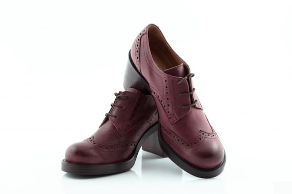 Burgundy oxfords womens Outlet