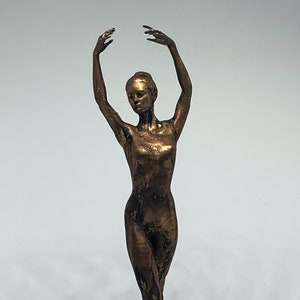 Ballerina 6&quot; High Decorative Sculpture 3D printed painted Bronze