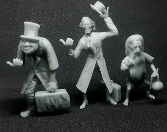 Hitchhiking Ghosts from the Haunted Mansion 3D printed figurines Fan Art