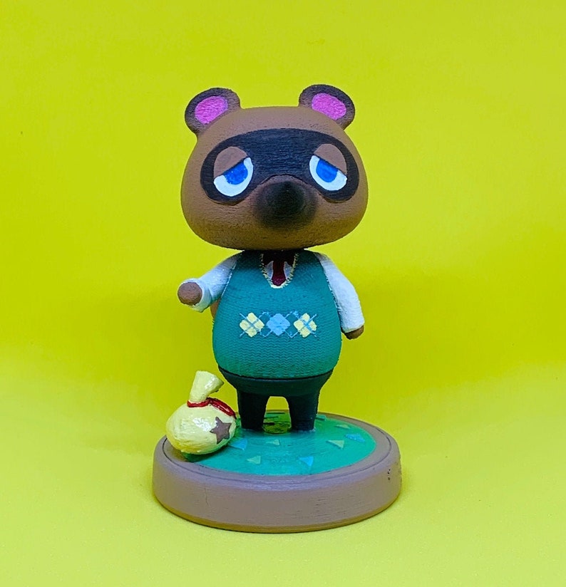 Animal crossing Tom Nook figure 3d printed Etsy
