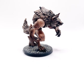 Werewolf Figure - Mythical Creature Collectible, Gothic Decor, Handcrafted Resin Art, Unique Gift for Halloween & Fantasy Lovers
