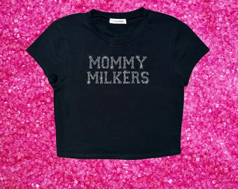 Mommy Milkers t shirt Crop Top | Y2K Crop Top | Cute Gift | Gift For Girlfriend | Funny Crop Top | | Gift For Her