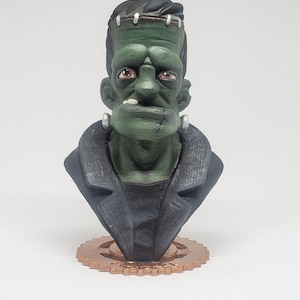 Frankenstein Figure Bust - Handpainted Halloween Horror Decor, Unique Gift for Monster Lovers & Collectors