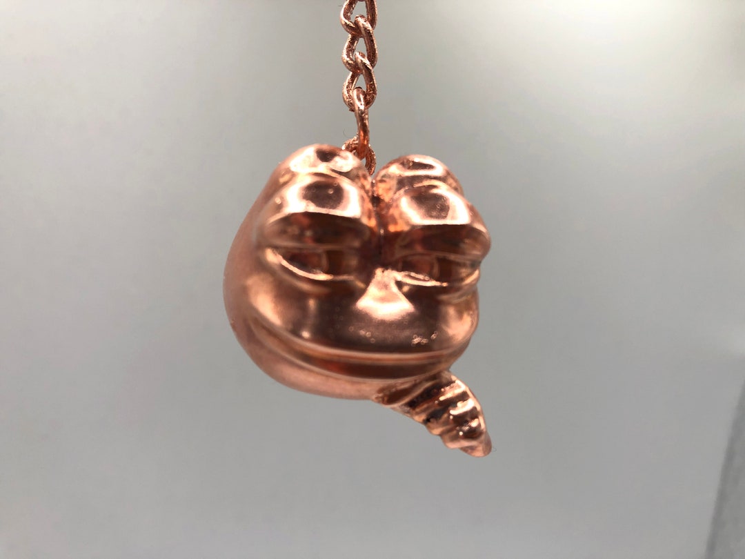 Pepe Frog Copper Plated Twitch Keychain Etsy