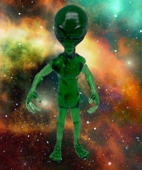 Area 51 Alien Figure 3D Printed | Unique Home Decor, Sci-fi
