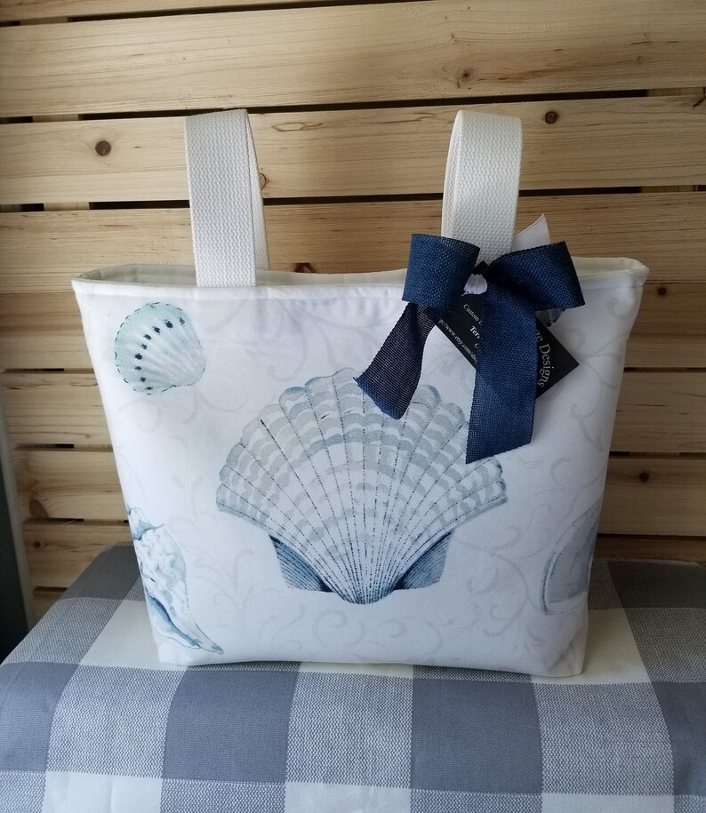 Vacation Tote Free Shipping Seashells Small Tote Sale Wheelchair Tote Small Walker Tote Small Stroller Tote Summer Tote