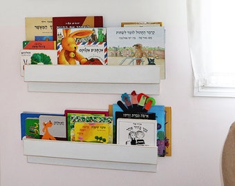 single children's book shelf, nursery storage, shabby chic wooden shelf, wall book shelf, kids room decor, back to school, toys storage
