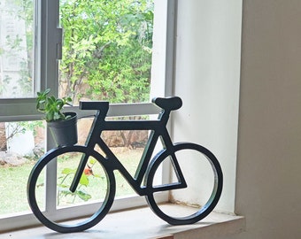 free standing wood bicycle | bicycle planter stand | Tu Bishvat gift idea | bike decor | biker gift | housewarming gift idea | Israeli shop|