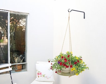 wooden hanging plant shelf | evergreen decor | round wooden shelf plant display | plant lover gift | boho art | gift for the gardening mom |