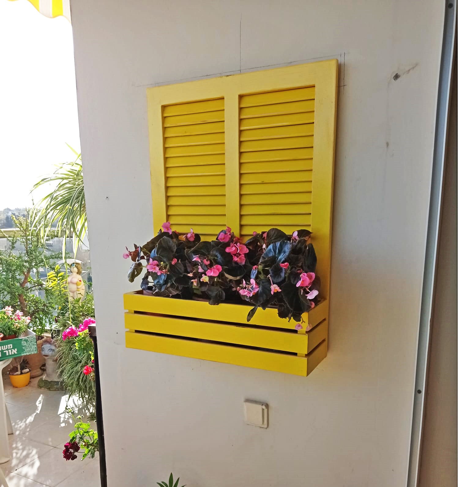 Wood Shutter Planter Emerald Green Wall Art Colorful Etsy Canada