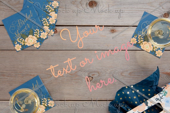 Mockup Bridal Shower Invitation Or Announcement Digital File