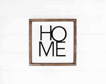 Modern Farmhouse HOME Wood Sign: Entryway Decor