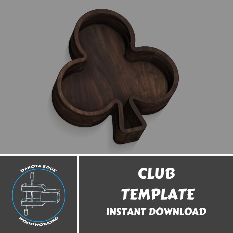 Club Shaped Printable Template Instant Digital Download PDF - Etsy