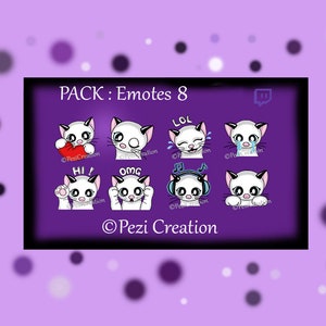 cute Cat Twitch Emotes Pack Kitty Emote
