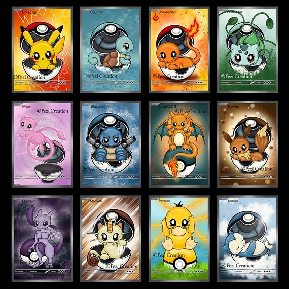 illustrated pokemon cards 5 Card Trainer Gallery/Illustration Rare Lot - 5 Assorted First Partner Illustration Collection My 25 Favorite Pokemon Illustration