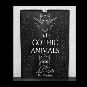 cute Gothic Animals Poster Calendar