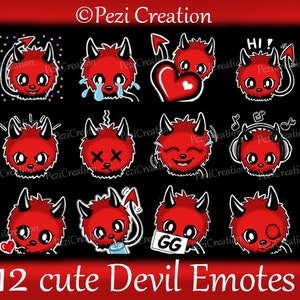 cute Devil Emotes Pack