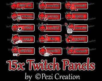 cute Devil Twitch Panels