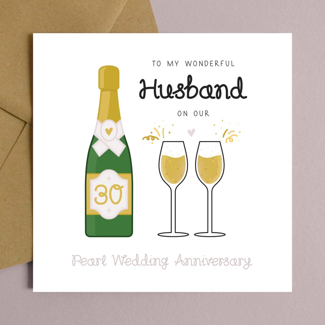 Personalised to My Wonderful Husband on Our Pearl Wedding Anniversary ...