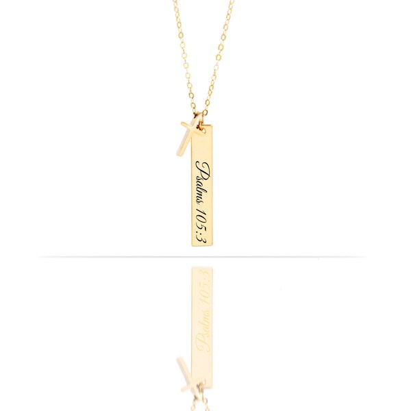 Cross Bar Necklace Etsy