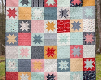 Jen Daly QuiltsによるFalling StarsキルトパターンPDF