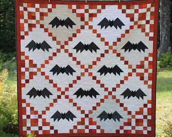 Going Batty Lap Quilt Pattern PDF by Jen Daly Quilts