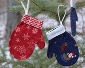 Merry Mittens Ornament Pattern PDF by Jen Daly Quilts