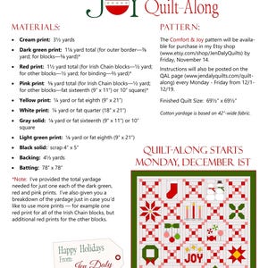 Comfort & Joy Quilt Pattern PDF by Jen Daly Quilts image 8