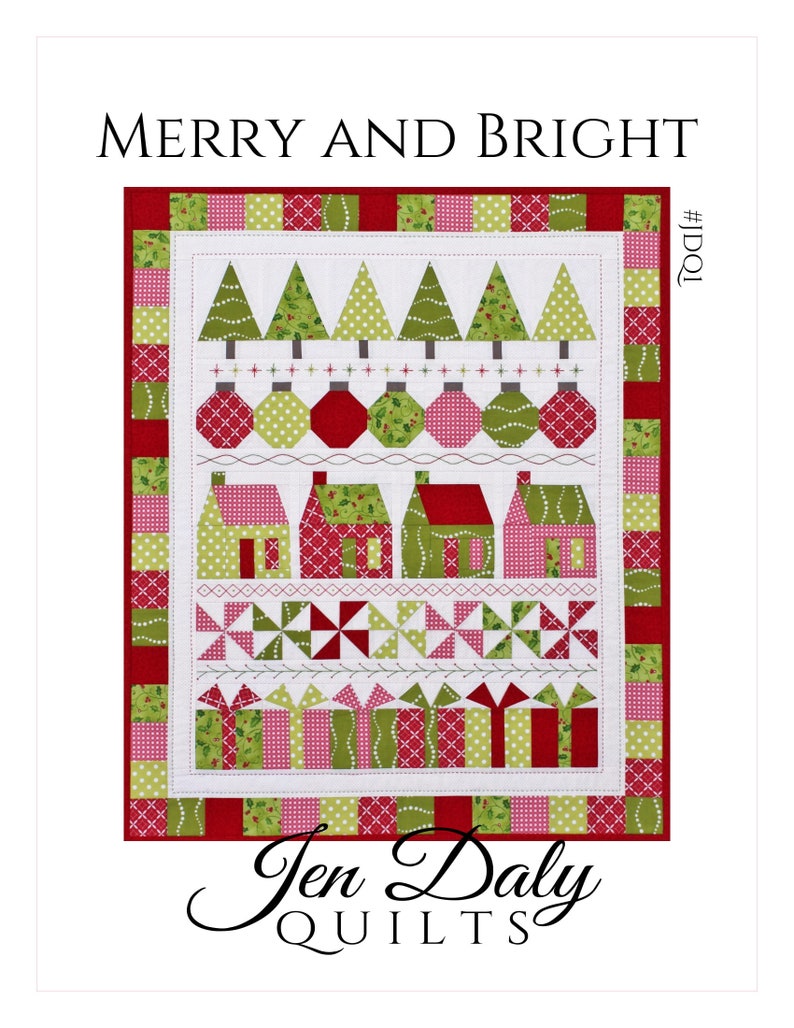 Merry and Bright Quilt Pattern PDF by Jen Daly Quilts Instant Download image 3