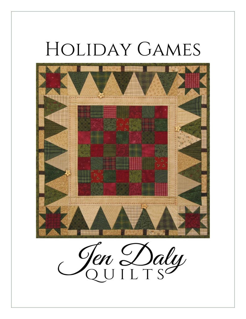 Holiday Games Quilt Pattern PDF by Jen Daly Quilts Instant Download image 2