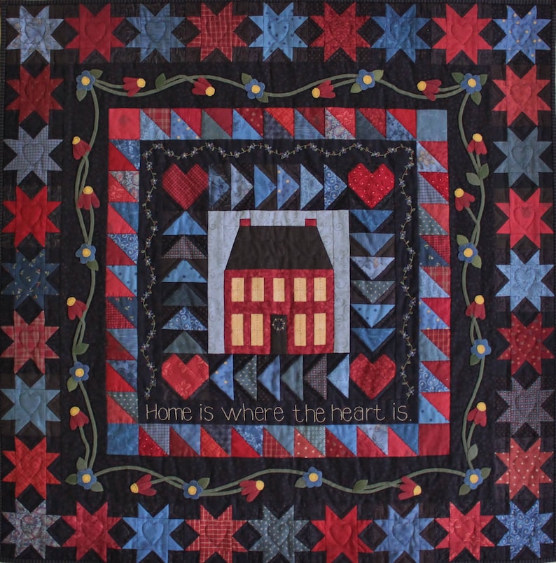 Home Is Where the Heart Is Quilt Pattern PDF by Jen Daly Quilts Instant Download image 1