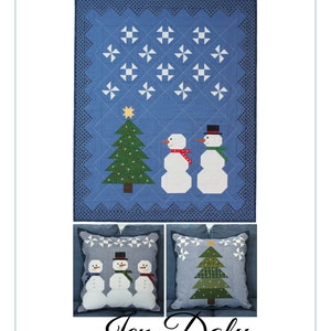 Winter's Walk Wall Hanging and Pillows Quilt Pattern PDF by Jen Daly Quilts image 2