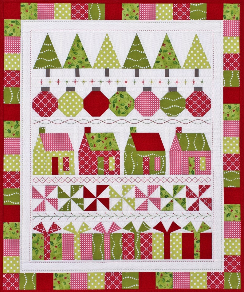 Merry and Bright Quilt Pattern PDF by Jen Daly Quilts Instant Download image 2