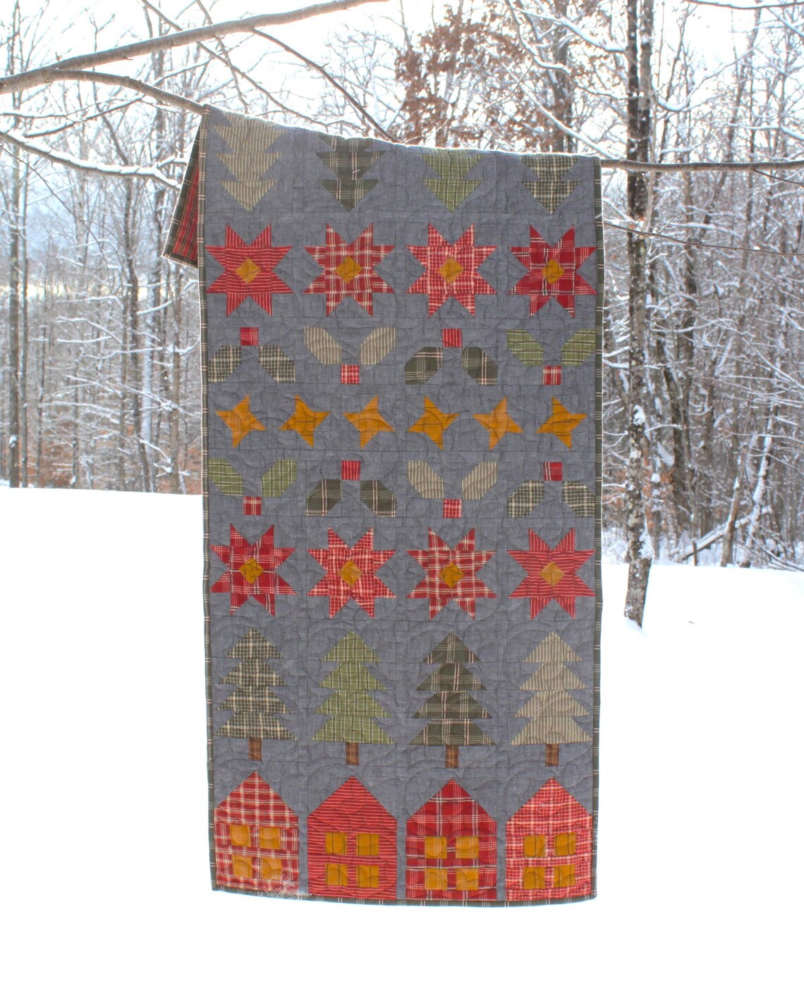 Homespun Holiday Quilt Pattern PDF by Jen Daly Quilts - Etsy