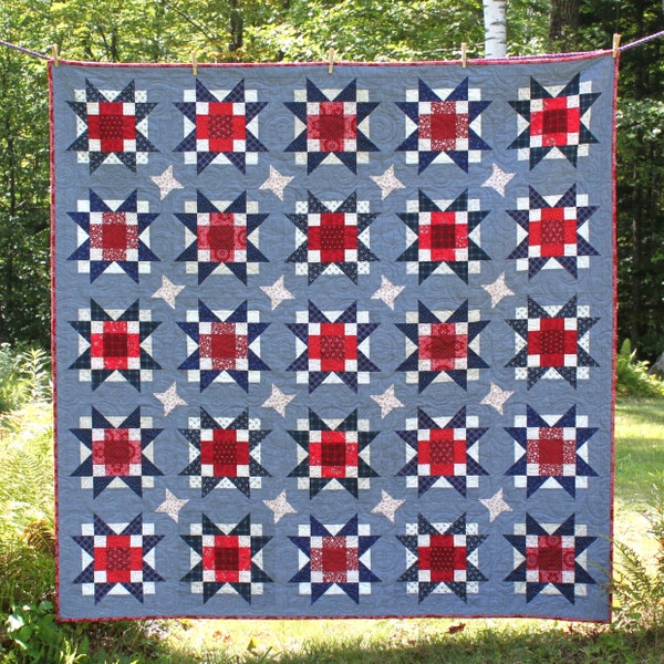 Blue Jean Baby Quilt Pattern PDF by Jen Daly Quilts