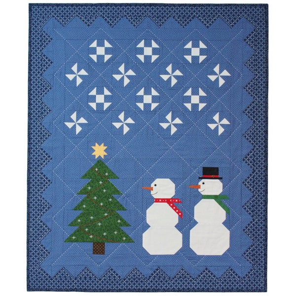 Winter's Walk Wall Hanging and Pillows Quilt Pattern PDF by Jen Daly Quilts