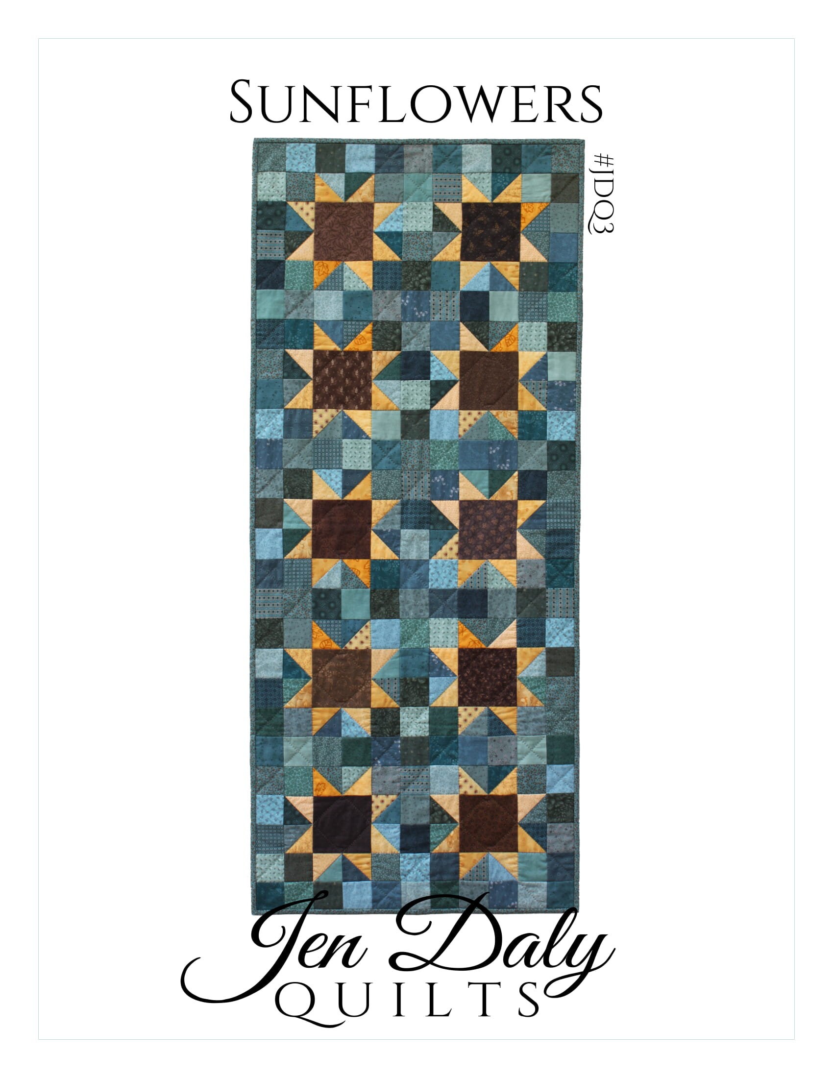 Sunflowers Quilt Pattern PDF by Jen Daly Quilts Instant Etsy UK
