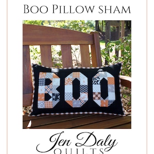 Boo Pillow Sham Pattern PDF by Jen Daly Quilts image 4