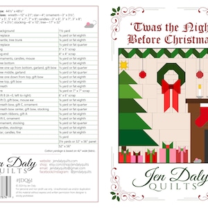 Twas the Night Before Christmas Quilt Pattern PDF by Jen Daly Quilts - Etsy
