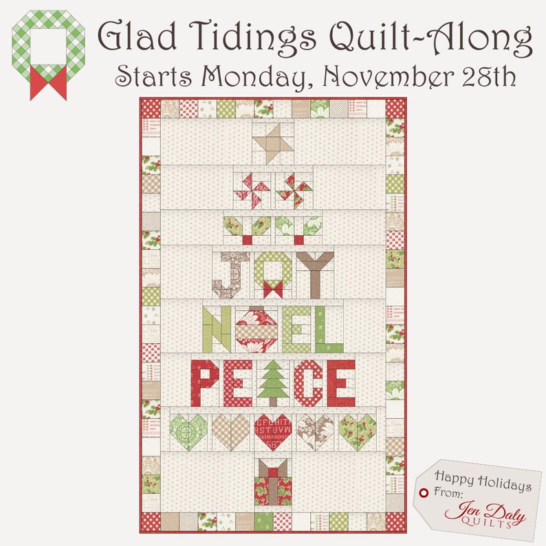 Glad Tidings Quilt Pattern PDF by Jen Daly Quilts Etsy