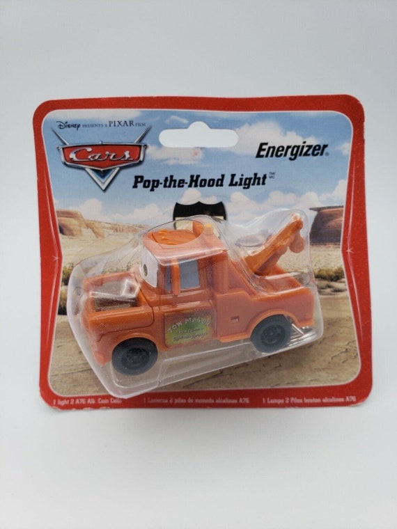 Disney Cars Mater Pop the Hood Light Energizer Keychain New From