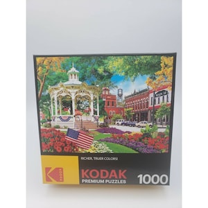Quebra-cabeça Premium 1000 peças 20"X27"-Main Street, EUA -8700AH
