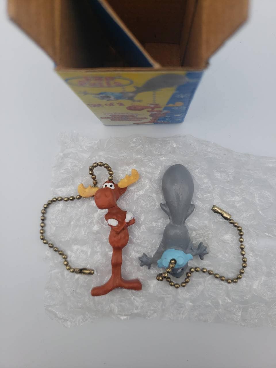 Rocky and Bullwinkle Ceiling Fan Light Pull Chain Set New Vintage Old ...