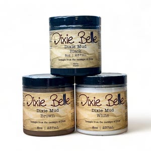 Dixie MUD || Dixie Belle Paint || Wood Putty Filler Spackle Raised Medium || Black, White, Brown || Ships Same Day, Free Shipping 35+