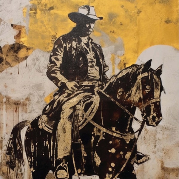 Neu! Großes Decoupage Papier für Möbel COWBOY KALVARY || ReDesign mit Prima || A1 Faserpapiere || Western