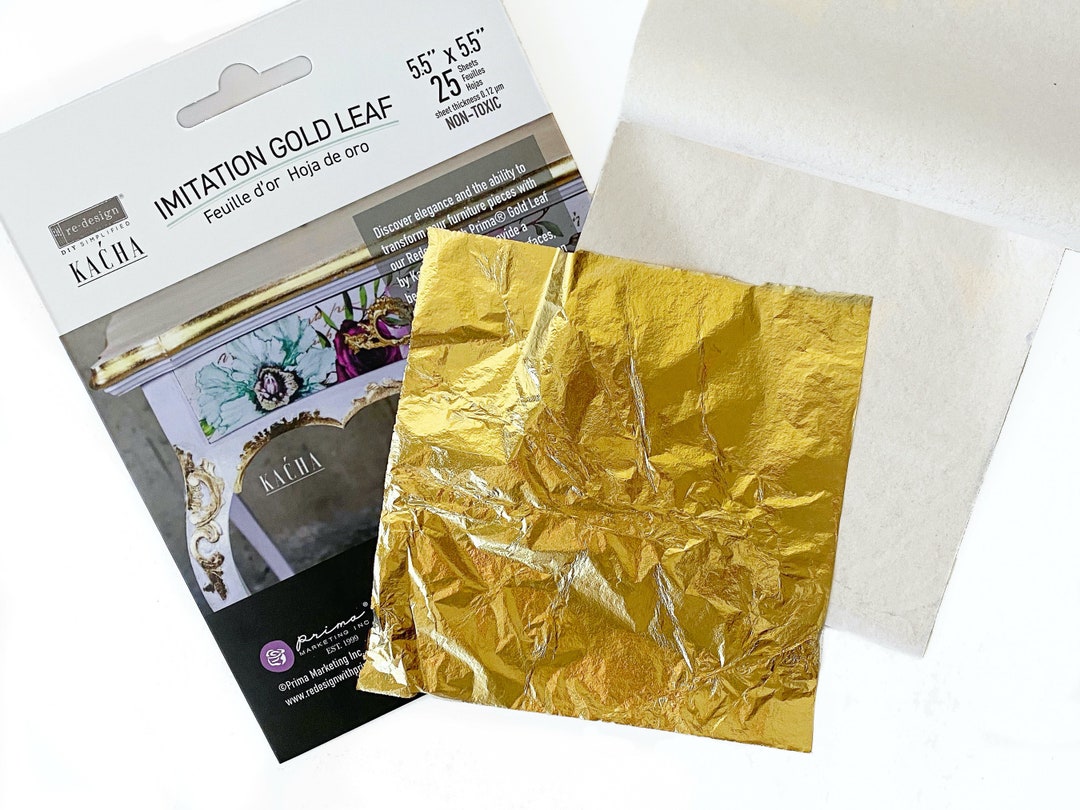 Imitation Gold Leaf Paper KACHA and Redesign With Prima 25 Sheets Etsy