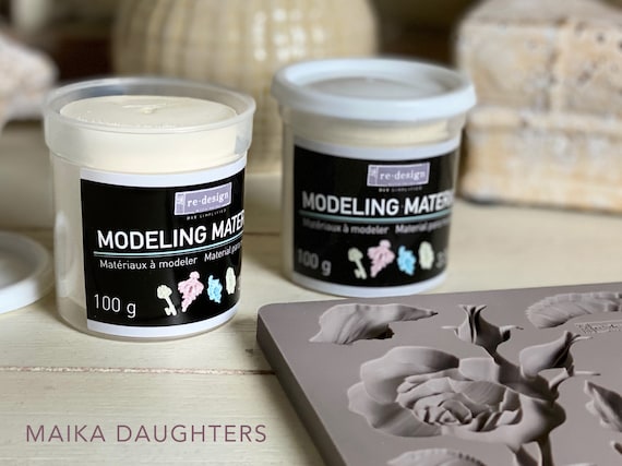 Clay, Air Dry Clay, Modeling Clay, ReDesign with Prima Modeling Material, 2 sealed containers of 100 grams each