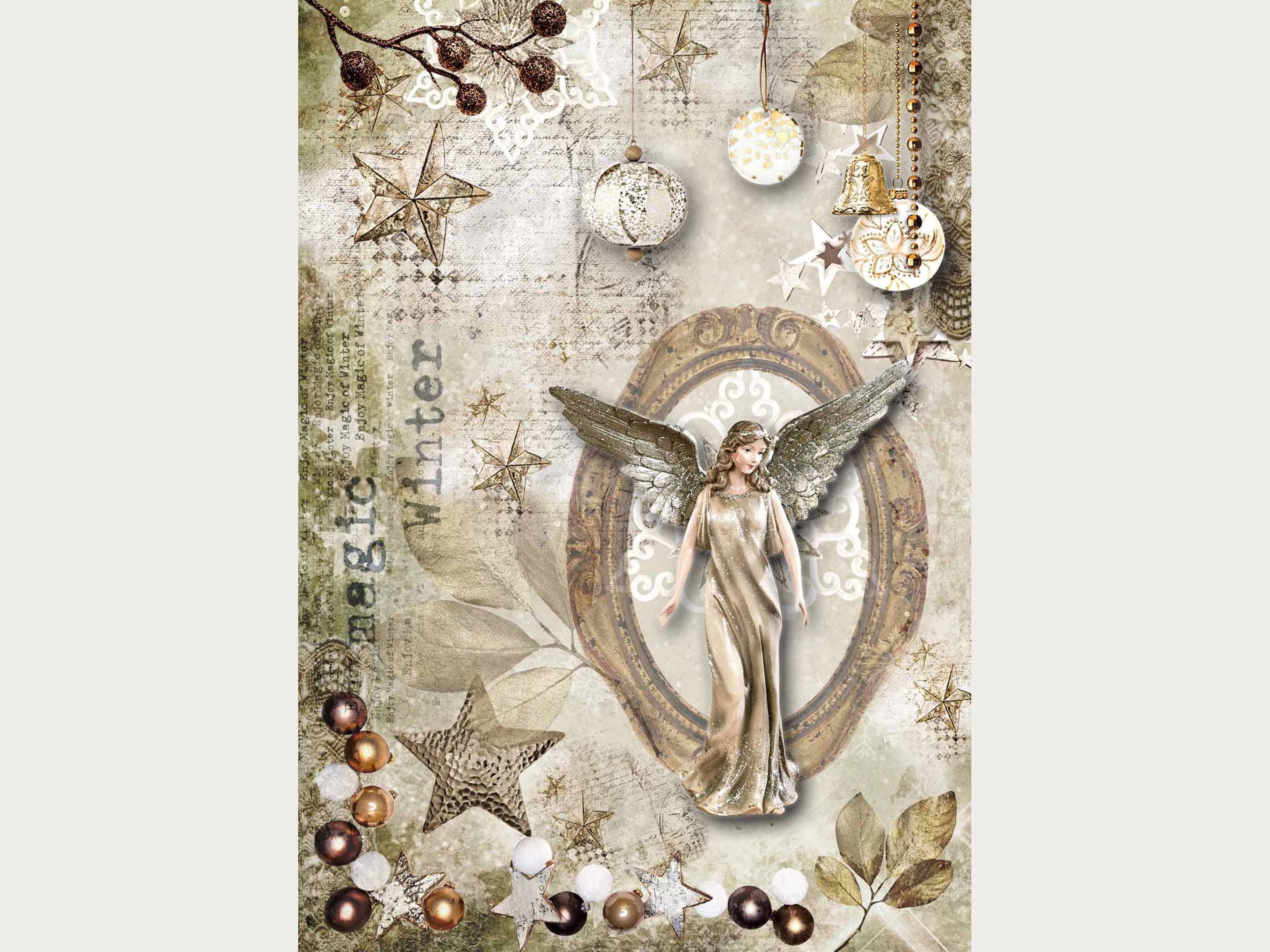 A3 Decoupage Rice Paper MAGIC OF WINTER Decoupage Queen Etsy