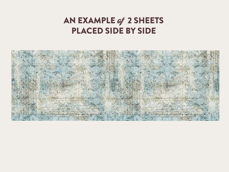 An example of 2 sheets placed side by side.